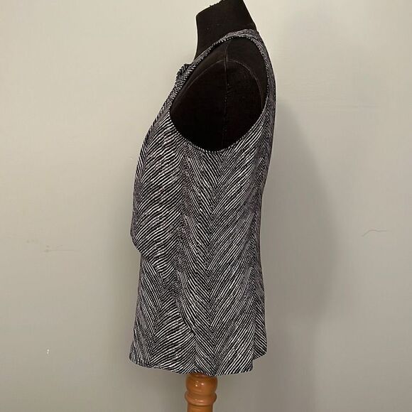 Worthington Women's Black Halter Neck Hidden Button Layered Blouse Size Small - Picture 5 of 10